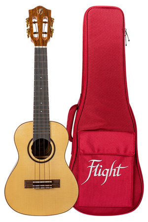 Ukulele tenorowe Flight Sophia TE – naturalny top, futerał czerwony, profesjonalne brzmienie