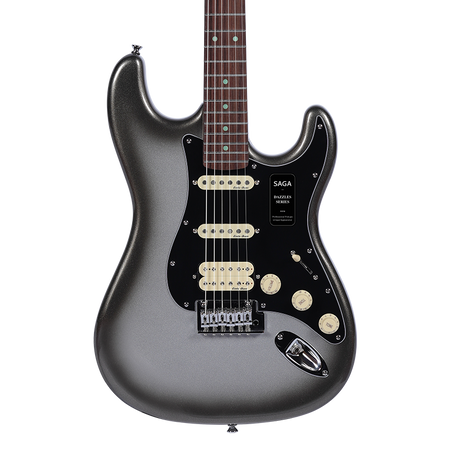 Gitara elektryczna SAGA Dazzles Mercury Gray (HSS)