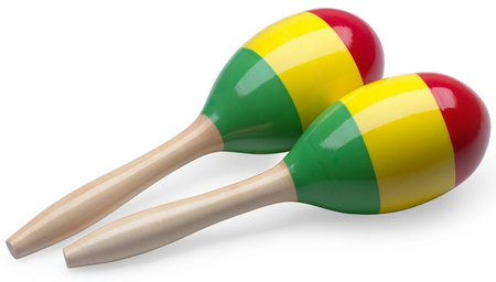 Stagg MRW-29R - para drewnianych marakasów 29 cm, wykończenie Reggae