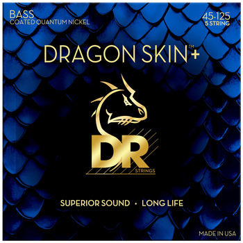 STRUNY POWLEKANE DO GIT. BAS. (5) - DR DBQ5 45-125 DRAGON SKIN+ NICKEL BASS