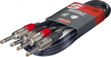 Stagg STC6P - przewód audio jack męskie / jack męskie, 6 m