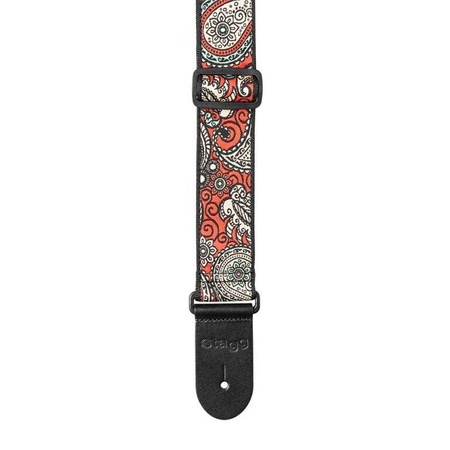 Stagg SWO-PSLY 1 RED - nylonowy pasek gitarowy paisley, czerwony