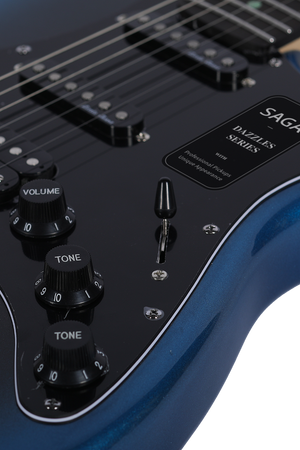 Gitara elektryczna SAGA Dazzles Dark Night Blue (HSS)