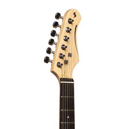Stagg SES-30 CAR - gitara elektryczna SSS, paulownia, 21 progów, czerwona