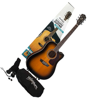 WASHBURN AD 5 CE (TSB) PACK - gitara elektroakustyczna Apprentice Dreadnought Cutaway + akcesoria