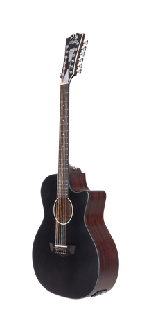 D'angelico Premier Fulton 12 LS Matte Black - gitara elektroakustyczna 12-strunowa