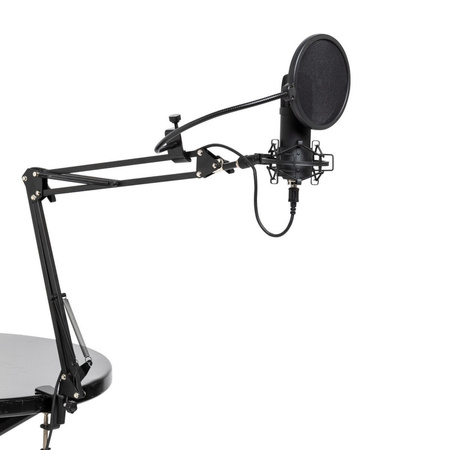Stagg SUM45 SET - kardioidalny mikrofon USB ze statywem biurkowym, koszem i pop filtrem