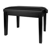 Ława Pianinowa Be Joe PB10 Black Matt - Czarna Pikowana, Regulowana