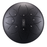 Round tongue drum 12" 8 ton Hluru TY8-12-Charcoal