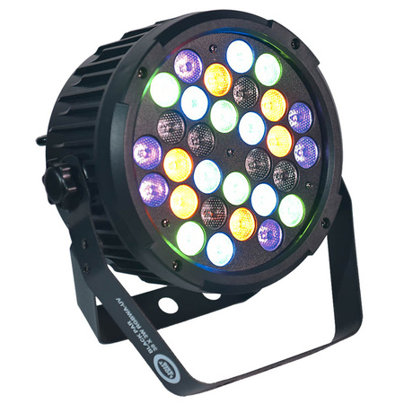 LIGHT4ME BLACK PAR 30x3W RGBA-UV LED reflektor sce