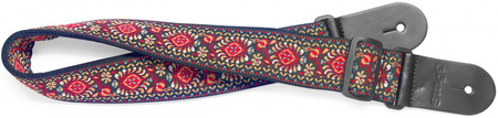 Stagg SWO COT JIM RED - nylonowy pasek gitarowy, czerwony wzór Jimi, 82-141 cm