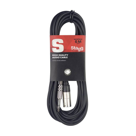 Stagg SAC6PSXM DL - kabel audio, 6 m, czarny