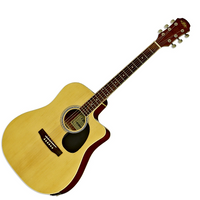 ARIA AWN-15 CE (N) gitara elektroakustyczna cutaway z przetwornikiem, naturalny reliktowany lakier
