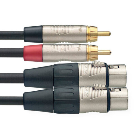 Stagg NTC3CMXFR - przewód audio RCA męskie / XLR żeńskie, 3 m