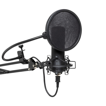 Stagg SUM45 SET - kardioidalny mikrofon USB ze statywem biurkowym, koszem i pop filtrem