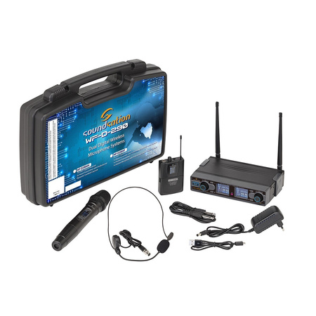 Soundsation WF-D290HP MKII-A2 - cyfrowy system UHF 606-613,5 MHz, mikrofon ręczny i nagłowny