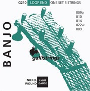 Galli G210 Light - komplet 5 strun do banjo ze struną z niklowaną owijką