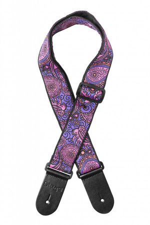 Stagg SWO-PSLY 1 PNK - nylonowy pasek gitarowy paisley, różowy