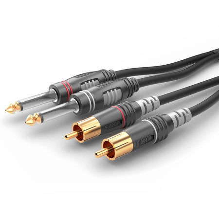 Sommer Cable HBA-62C2-0300 - kabel stereo 2 x jack 6,3 mm mono - 2 x RCA, 3 m