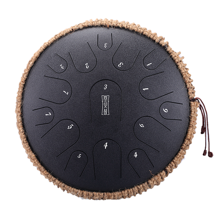 Tongue drum 11 ton 14" premium Hluru TB11-14-Charcoal