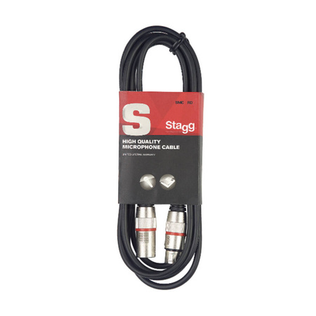 Stagg SMC6 RD - kabel mikrofonowy XLR męski-żeński, 6 m