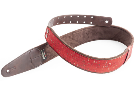 RightOn!Straps-Cork Red-pas do gitary