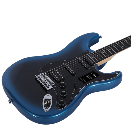 Gitara elektryczna SAGA Dazzles Dark Night Blue (HSS)