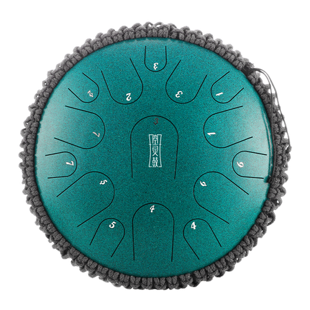 Tongue drum 15 ton 14" premium Hluru TB15-14-MineralGreen