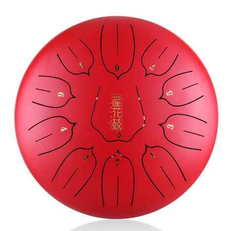 Lotus tongue drum 10" 11 ton Hluru-Huashu THL11-10-Red