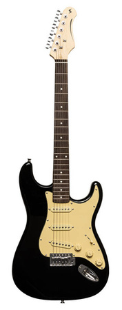 Stagg SES-30 BK - gitara elektryczna SSS, paulownia, 21 progów, czarna