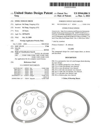 Tongue drum Hluru TAH9-14-InkBlack  9 ton 14"