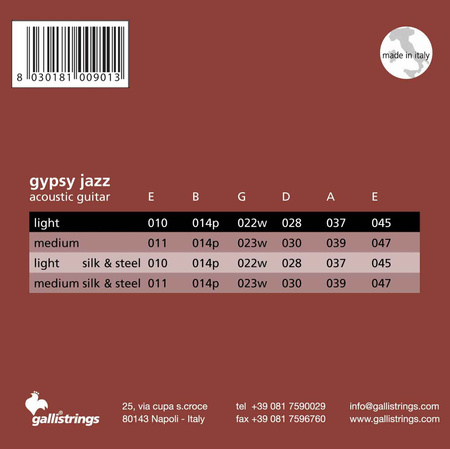 Galli GSB10LE Loop End Light - struny do gitary akustycznej