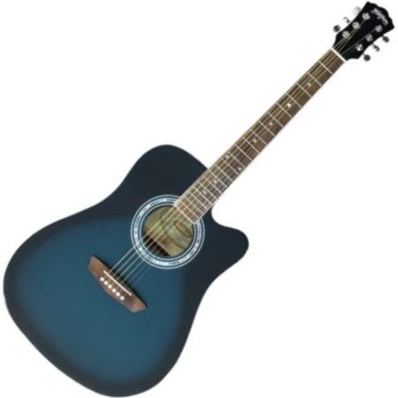 WASHBURN WA 90 CE BLB – sześciostrunowa gitara elektroakustyczna Dreadnought Cutaway 4/4