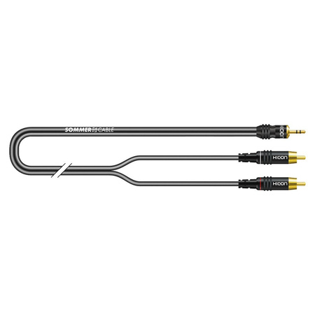 Sommer Cable ON2A-0100-SW - kabel stereo mini jack - 2 RCA, 1,00 m