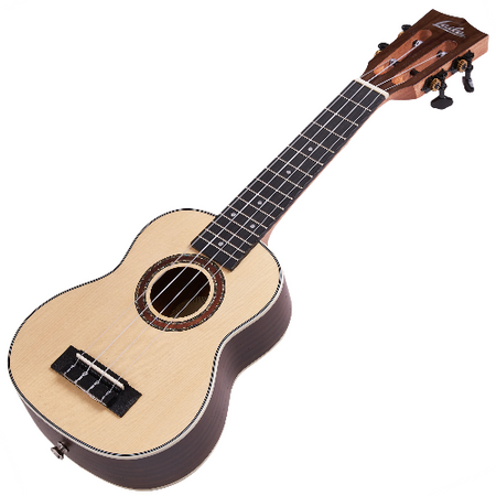 LAILA UDC-2103-SR - Sopranowe ukulele 21" z pokryciem satynowym, czerwone