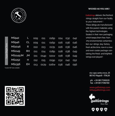 Galli MS946 Light - struny do gitary elektrycznej