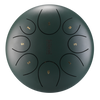 Round tongue drum 12" 8 ton Hluru TY8-12-MineralGreen