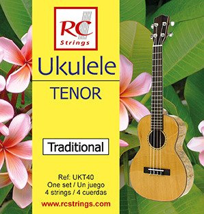 RC Strings UKT40 Ukulele Tenor set. Clear Nylon - Struny do Ukulele