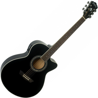 WASHBURN EA12 (B) -- elektroakustyczna gitara cutaway, czarna, z pickupem i preampem