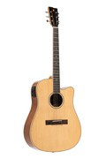 Stagg SA45 DCE-LW - gitara elektroakustyczna Dreadnought z cutaway, świerk i lacewood