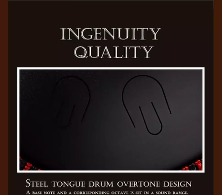 Tongue drum Hluru TAH9-14-InkBlack  9 ton 14"