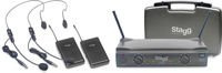Stagg SUW 50 HH FH EU - system bezprzewodowy UHF, 2 mikrofony nagłowne