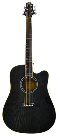 Samick D-4 CE TBK - gitara elektroakustyczna jesionowa z Fishman Isys T, Transparent Black