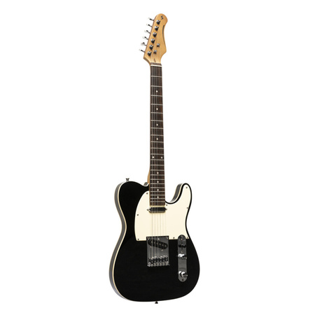 Stagg SET-STD BLK - czarna gitara elektryczna serii T, Alnico i push/pull