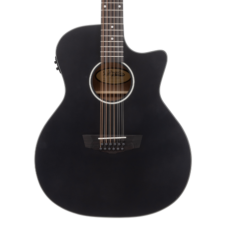 D'angelico Premier Fulton 12 LS Matte Black - gitara elektroakustyczna 12-strunowa