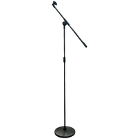 NEXON KSM-150 R – Regulowany statyw mikrofonowy z wysięgnikiem, czarny, stabilna podstawa
