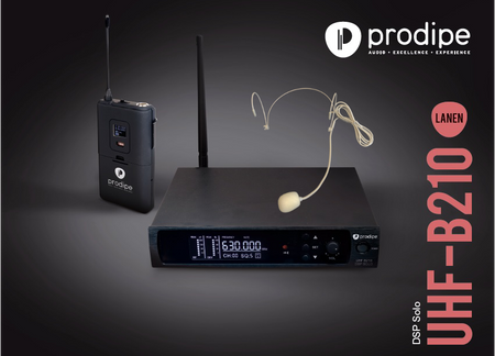 Prodipe B210 DSP Solo Headset F5 - system bezprzewodowy UHF 553-578 MHz, mikrofon nagłowny