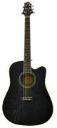 Samick D-4 CE TBK - gitara elektroakustyczna jesionowa z Fishman Isys T, Transparent Black