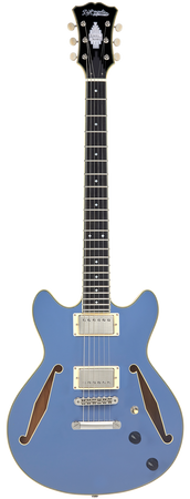 D'Angelico Excel Mini DC Tour Slate Blue - gitara elektryczna