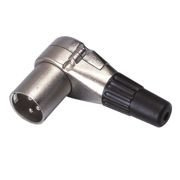Soundsation GO-LINK SXLR034M-B - wtyk kablowy XLR męski 3-pin, kątowy 90°, opakowanie 25 sztuk